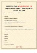 IBHRE CCDS EXAM ACTUAL EXAM ALL 150 QUESTIONS and CORRECT ANSWERS LATEST UPDATE THIS YEAR