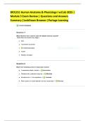 BIOL251 Human Anatomy & Physiology I w&sol;Lab 2025 &vert; Module 5 Exam Review &vert; Questions and Answers Summary &vert;LockDown Browser &vert;Portage Learning