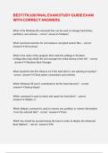 BEST ITN 106 FINAL EXAM STUDY GUIDE EXAM WITH CORRECT ANSWERS 