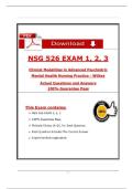 WILKES NSG 526 EXAM &lpar;1&comma; 2&comma; 3&rpar; CLINICAL MODALITIES ADV&period; PSYCH  &lpar;LATEST 2025 &sol; 2026&rpar; QS AND ANS 