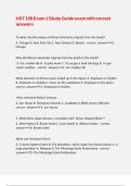 HST 106 Exam 1 Study Guide exam with correct answers