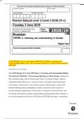 GCSE RUSSIAN &lpar;9&ndash;1&rpar;&colon; Actual June 2025 PAST PAPER 1&colon; Listening and  Understanding &lpar;Higher Tier&rpar;&period; All Assessment Questions & Mark Scheme &lbrack;Edexcel  1RU0&sol;1H&rsqb; 