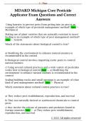 MDARD Michigan Core Pesticide  Applicator Exam Questions and Correct  Answers