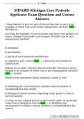 MDARD Michigan Core Pesticide  Applicator Exam Questions and Correct  Answers 