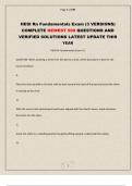 HESI Rn Fundamentals Exam &lpar;3 VERSIONS&rpar; COMPLETE NEWEST 500 QUESTIONS AND VERIFIED SOLUTIONS LATEST UPDATE THIS YEAR