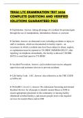 TEXAS LTC EXAMINATION TEST 2026 COMPLETE QUESTIONS AND VERIFIED SOLUTIONS GUARANTEED PASS