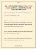 ISSA CORRECTIVE EXERCISE EXAM ACTUAL EXAM ALL 300 QUESTIONS and CORRECT ANSWERS LATEST UPDATE THIS YEAR