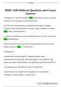 MMC 3420 Midterm Questions and Correct  Answers