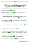 MMC3420 Exam 1 &lpar;all quiz questions&rpar;  Questions and Correct Answers