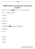 MMET 383 Exam 2 Questions and Correct  Answers
