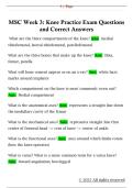 MSC Week 3&colon; Knee Practice Exam Questions  and Correct Answers