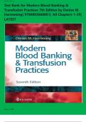 Test Bank for Modern Blood Banking & Transfusion Practices 7th Edition by Denise M&period; Harmening&vert; 9780803668881&vert; All Chapters 1-29&vert; LATEST