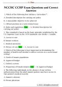 NCCHC CCHP Exam Questions and Correct  Answers