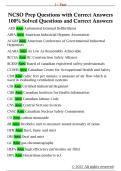 NCSO Prep Questions with Correct Answers  100&percnt; Solved Questions and Correct Answers