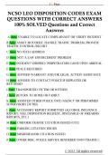 NCSO LEO DISPOSITION CODES EXAM  QUESTIONS WITH CORRECT ANSWERS  100&percnt; SOLVED Questions and Correct  Answers