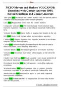 NCSO Movers and Shakers VOLCANOS&colon;  Questions with Correct Answers 100&percnt;  Solved Questions and Correct Answers 