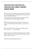 TEXES 181 ACTUAL EXAM 2026 FULL QUESTIONS AND CORRECT ANSWERS ALREADY PASSED