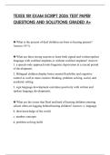 TEXES 181 EXAM SCRIPT 2026 TEST PAPER QUESTIONS AND SOLUTIONS GRADED A&plus;