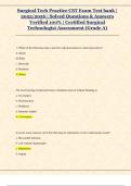 Surgical Tech Practice CST Exam Test bank &vert;  2025&sol;2026 &vert; Solved Questions & Answers  Verified 100&percnt; &vert; Certified Surgical  Technologist Assessment &lpar;Grade A&rpar;