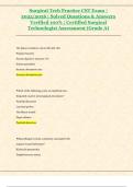 Surgical Tech Practice CST Exam &vert;  2025&sol;2026 &vert; Solved Questions & Answers  Verified 100&percnt; &vert; Certified Surgical  Technologist Assessment &lpar;Grade A&rpar;