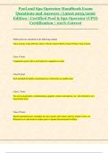 Pool and Spa Operator Handbook Exam  Questions and Answers &vert; Latest 2025&sol;2026  Edition &vert; Certified Pool & Spa Operator &lpar;CPO&rpar;  Certification &vert; 100&percnt; Correct