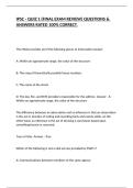 IPSC - QUIZ 1 &lpar;FINAL EXAM REVIEW&rpar; QUESTIONS & ANSWERS RATED 100&percnt; CORRECT&period;