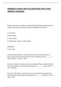 WORKKEYS MATH 2025&sol;26 QUESTIONS WITH 100&percnt; VERIFIED ANSWERS&period;
