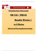 NR 546 Advanced Psychopharmacology Bundle Weeks 1&ndash;8 Notes &lpar;2025&sol;2026&rpar;