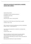 MICRO 020 LAB EXAM &num;1 QUESTIONS & ANSWERS SOLVED 100&percnt; CORRECT&period;
