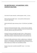 FES WRITTEN EXAM &vert; 139 QUESTIONS &vert; WITH COMPLETE SOLUTIONS&period;