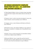 AP HUMAN GEOGRAPHY COMPLETE EXAM STUDY KIT 2026 &ndash; ALL QUESTIONS AND ANSWERS GRADED A&plus;