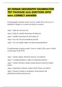 AP HUMAN GEOGRAPHY EXAMINATION TEST PACKAGE 2026 QUESTIONS WITH 100&percnt; CORRECT ANSWERS