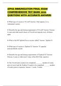 APHA IMMUNIZATION FINAL EXAM COMPREHENSIVE TEST BANK 2026 QUESTIONS WITH ACCURATE ANSWERS