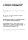 APSU CSCI 2010 EXAMINATION TEST 2026 QUESTIONS WITH CORRECT ANSWERS