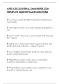 APSU CSCI 2010 FINAL EXAM PAPER 2026 COMPLETE QUESTIONS AND SOLUTIONS
