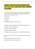 ARMRIT CERTIFICATION EXAMINATION TEST 2026 FULL QUESTIONS AND VERIFIED SOLUTIONS