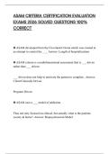 ASAM CRITERIA EXAM PREP QUESTIONS AND ANSWERS 2026 STUDY GUIDE
