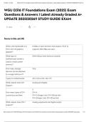 WGU D316 IT Foundations Exam &lpar;2025&rpar; Exam Questions & Answers &vert; Latest Already Graded A&plus; UPDATE 2025&vert;2026&excl;&excl; STUDY GUIDE EXAM