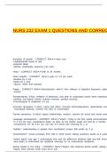 NURS 232 EXAM BUNDLE