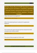 Barber State Board EXAM Questions with  100&percnt; Correct Answers &vert; Verified &vert; Updated  &lpar;Actual Exam&rpar; 20252026 Questions and  Correct Answers&sol; Latest Update &sol; Already  Graded