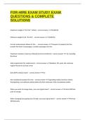 FOR-HIRE EXAM STUDY EXAM QUESTIONS & COMPLETE SOLUTIONS