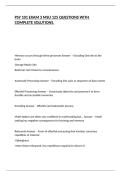 PSY 101 EXAM 3 MSU 125 QUESTIONS WITH COMPLETE SOLUTIONS&period;
