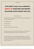 NPTE FSBPT Practice Exam COMPLETE NEWEST 400 QUESTIONS AND VERIFIED SOLUTIONS LATEST UPDATE THIS YEAR