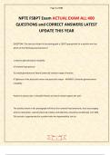 NPTE FSBPT Exam ACTUAL EXAM ALL 400 QUESTIONS and CORRECT ANSWERS LATEST UPDATE THIS YEAR