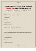 ARDMS RVT Davies Registry EXAM COMPLETE NEWEST 200 QUESTIONS AND VERIFIED SOLUTIONS LATEST UPDATE THIS YEAR