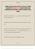AAMI Comprehensive Review Science EXAM COMPLETE NEWEST 200 QUESTIONS AND VERIFIED SOLUTIONS LATEST UPDATE THIS YEAR