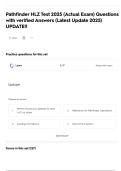 Pathfinder HLZ Test 2025 &lpar;Actual Exam&rpar; Questions with verified Answers &lpar;Latest Update 2025&rpar; UPDATE&excl;&excl;