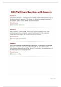 C&S TMC Exam Questions with Answers