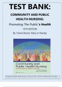 Community and Public Health Nursing&comma; 10th Edition &lpar;Rector & Stanley&rpar; &mdash; Complete Study Guide&comma; Chapter Summaries & Key Concepts &vert; Updated 2025