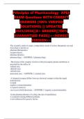 Principles of Pharmacology- APEA EXAM Questions WITH CORRECT ANSWERS &lpar;100&percnt; VERIFIED SOLUTIONS&rpar; &vert;&vert; UPDATED 2025&sol;2026&vert;&vert;A&plus; GRADED&vert;&vert;100&percnt; GUARANTEED PASS&vert;&vert;<<NEWEST VERSION>>
